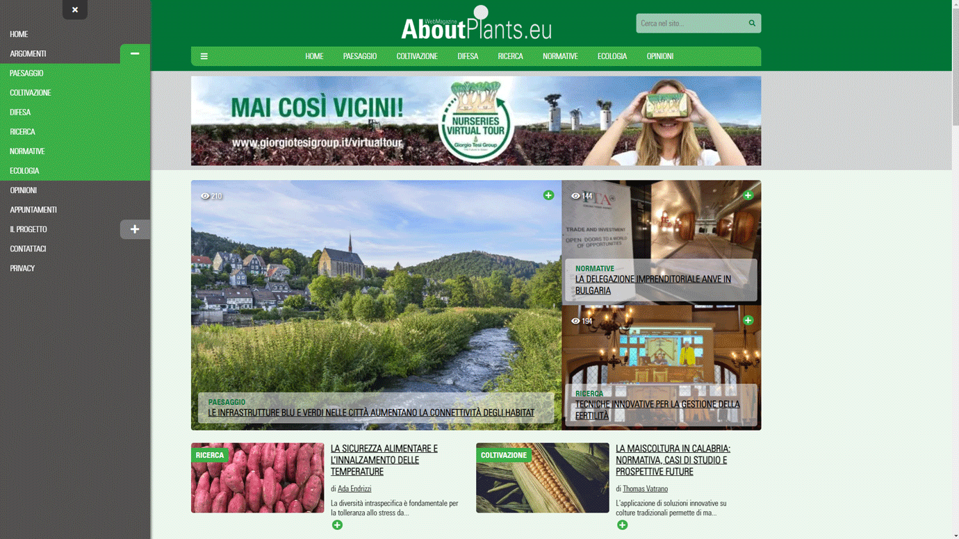 Rivista online dedicata al settore vivaistico