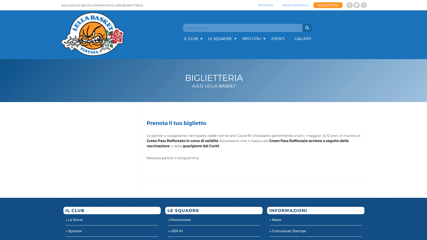 Prenotazione Biglietti Partite